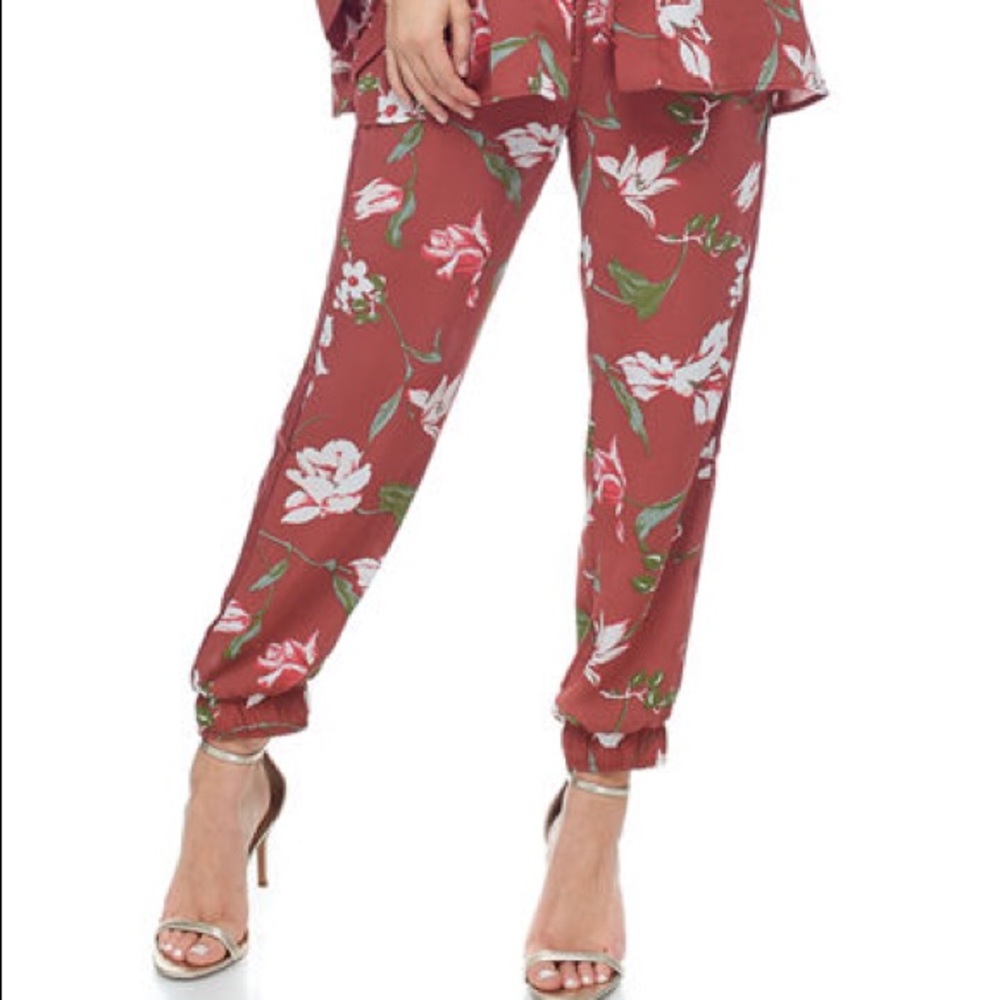 Floral Drawstring Joggers